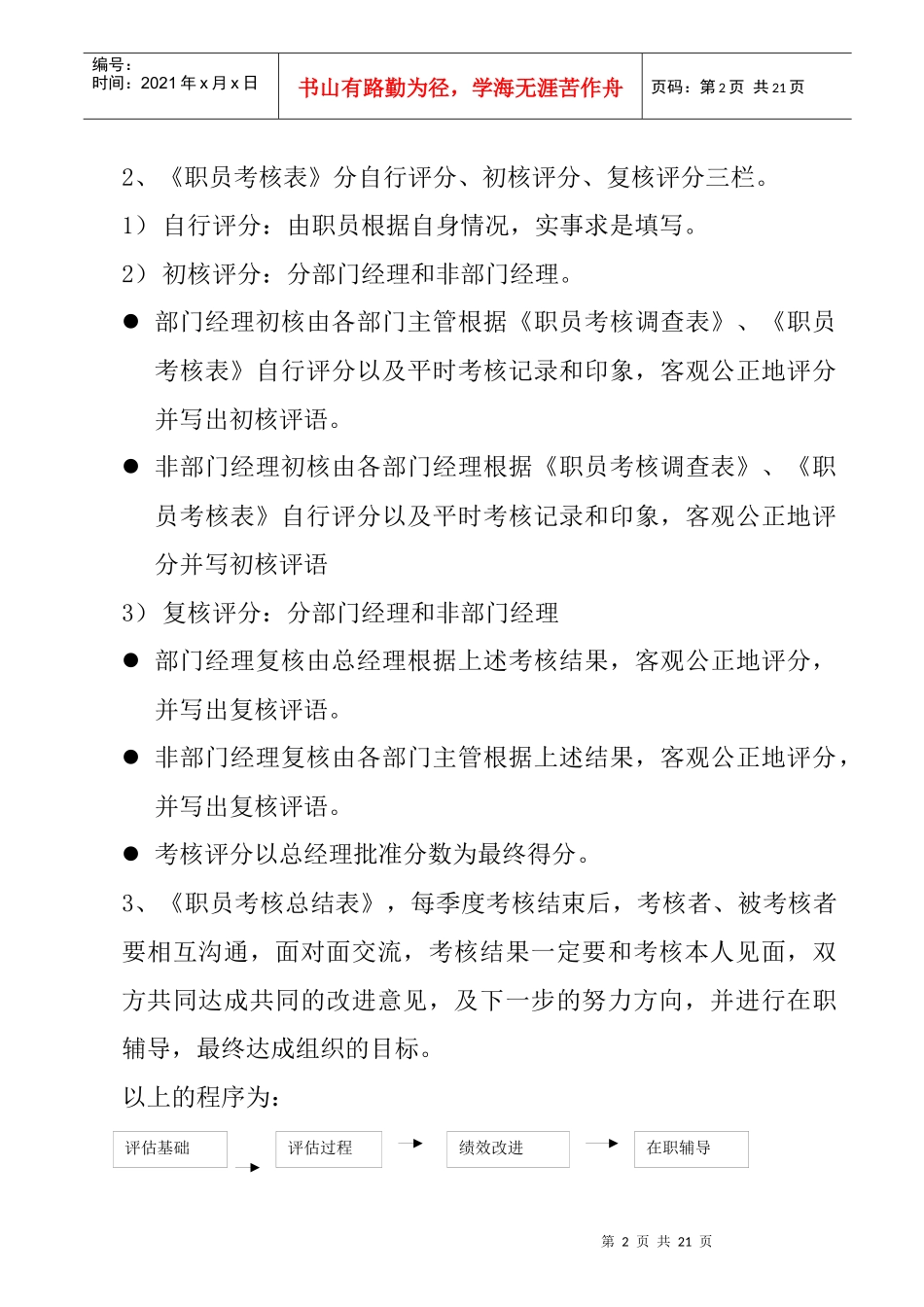 职员日常人事考核办法_第2页