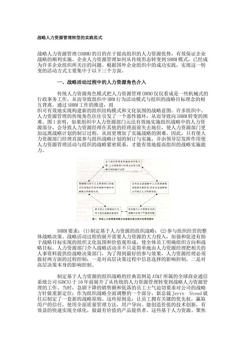 战略人力资源管理转型的实践范式_第1页
