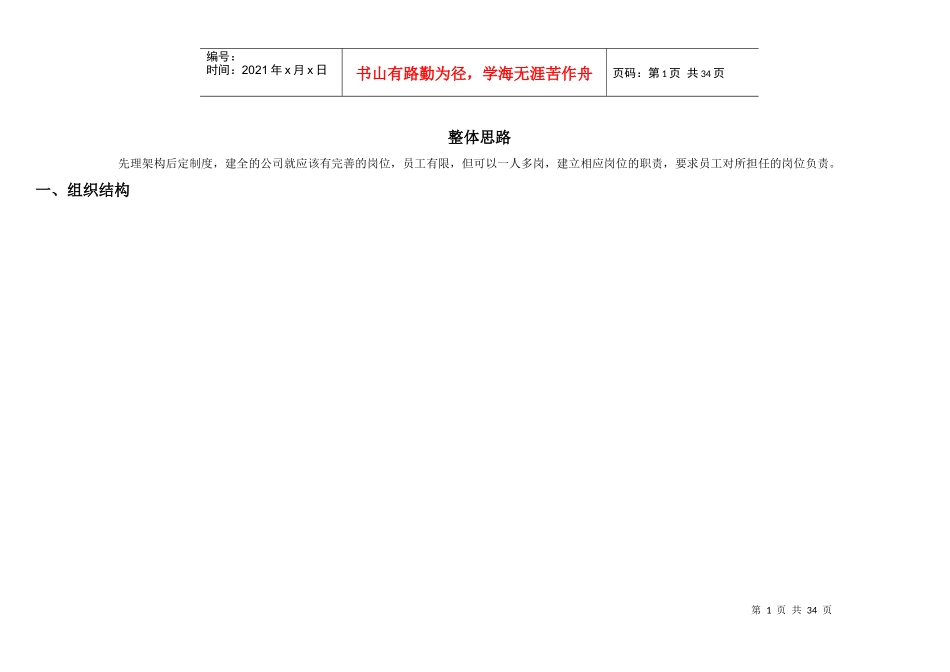 营运中心岗位工作手册_第1页