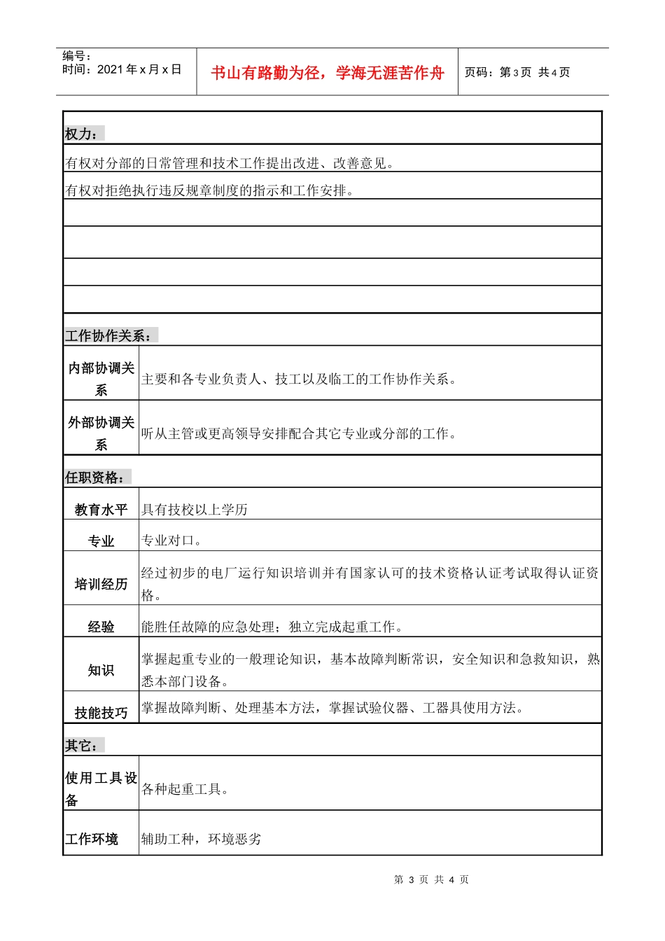 职务说明书-起重工_第3页