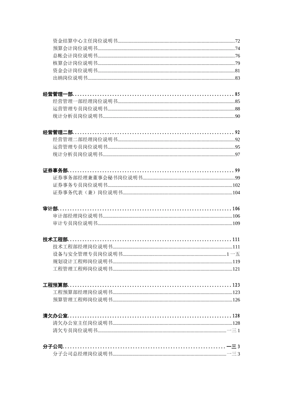 某实业股份有限公司岗位说明书汇编_第3页