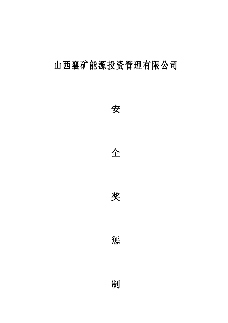 某某矿井安全奖惩制度范本_第1页