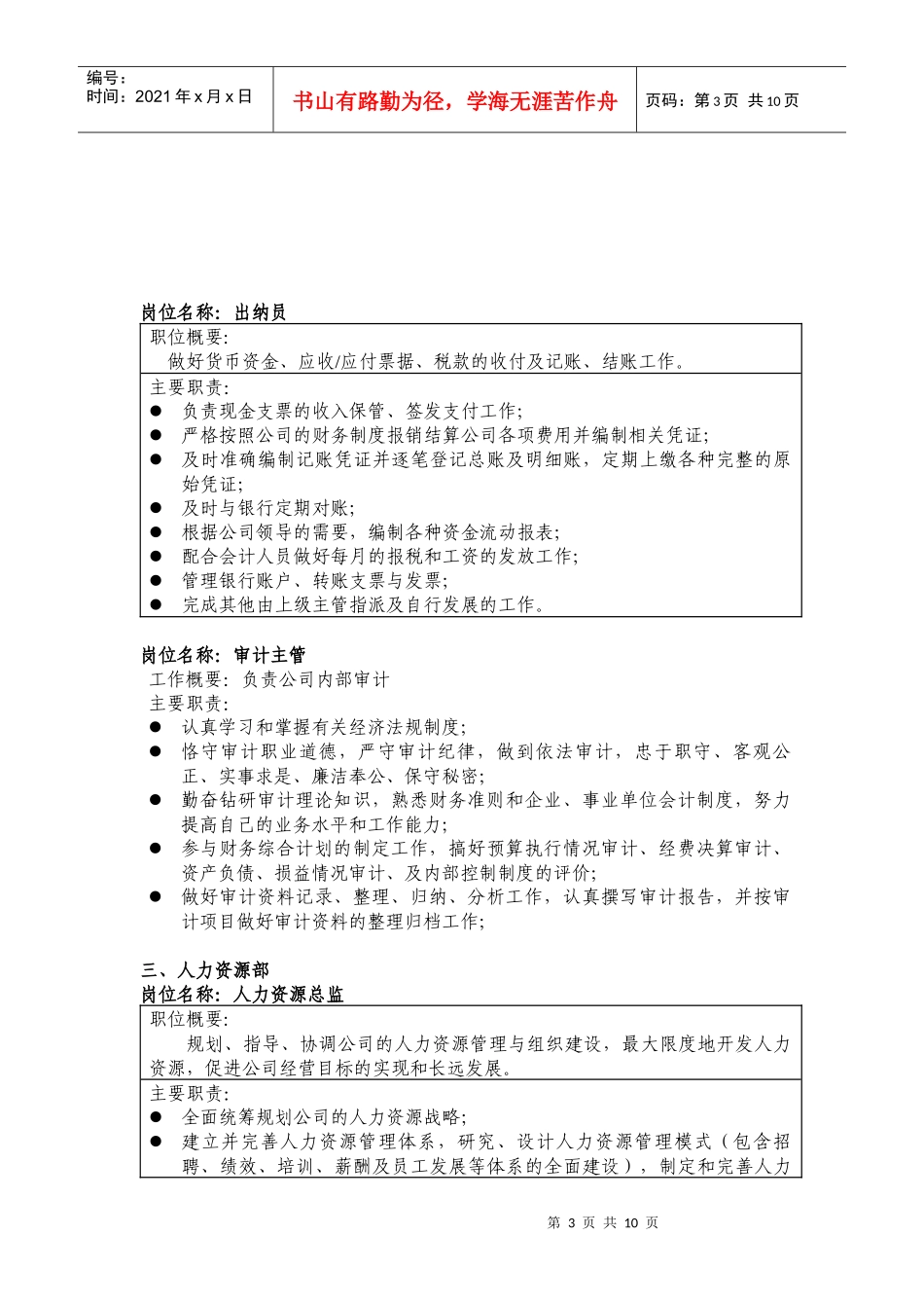 科创公司岗位职责书_第3页