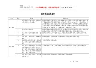 招聘提问通用题库
