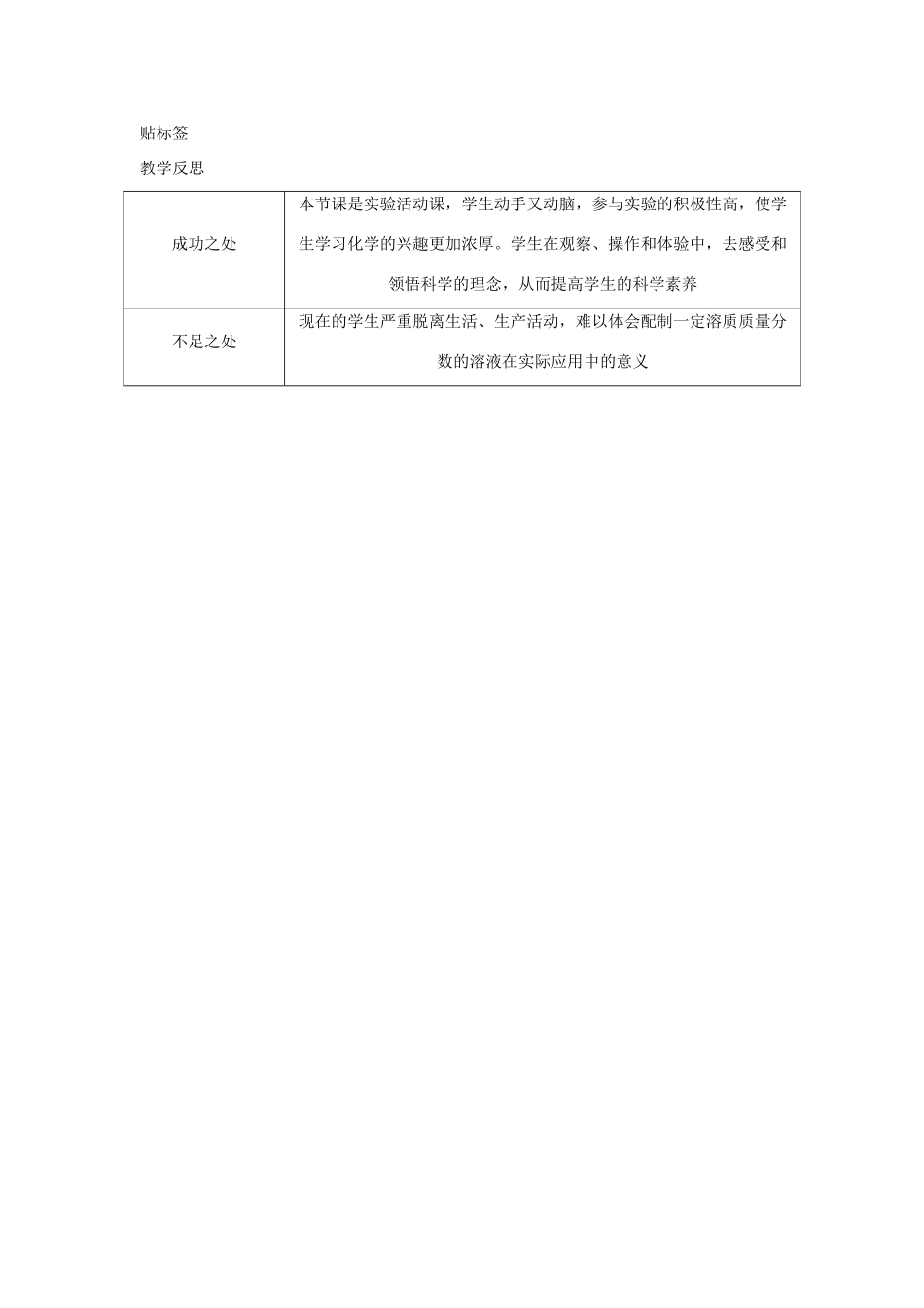 春九年级化学下册 第九单元 溶液 实验活动5 一定溶质质量分数的氯化钠溶液的配制教案 （新版）新人教版-（新版）新人教版初中九年级下册化学教案_第3页
