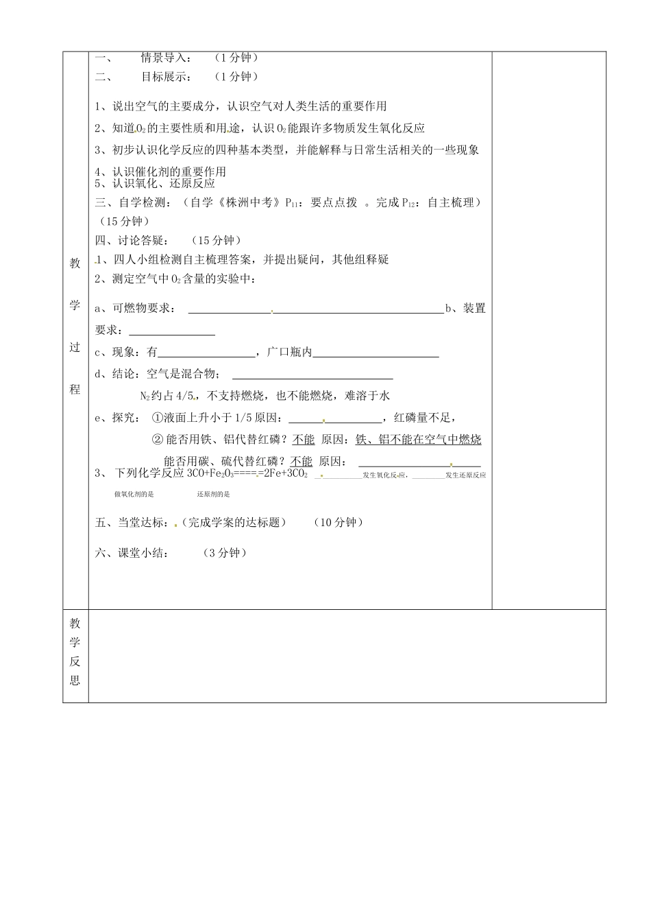 湖南省茶陵县世纪星实验学校九年级化学下册《我们周围的空气》教案1 新人教版_第2页