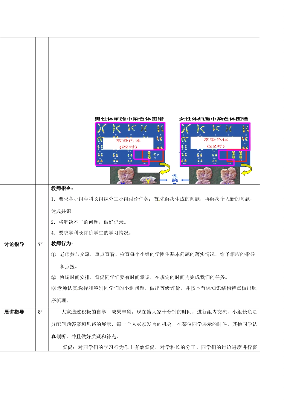 八年级生物上册 4.4.3 人类染色体与性别决定导学案1 （新版）济南版-（新版）济南版初中八年级上册生物学案_第3页
