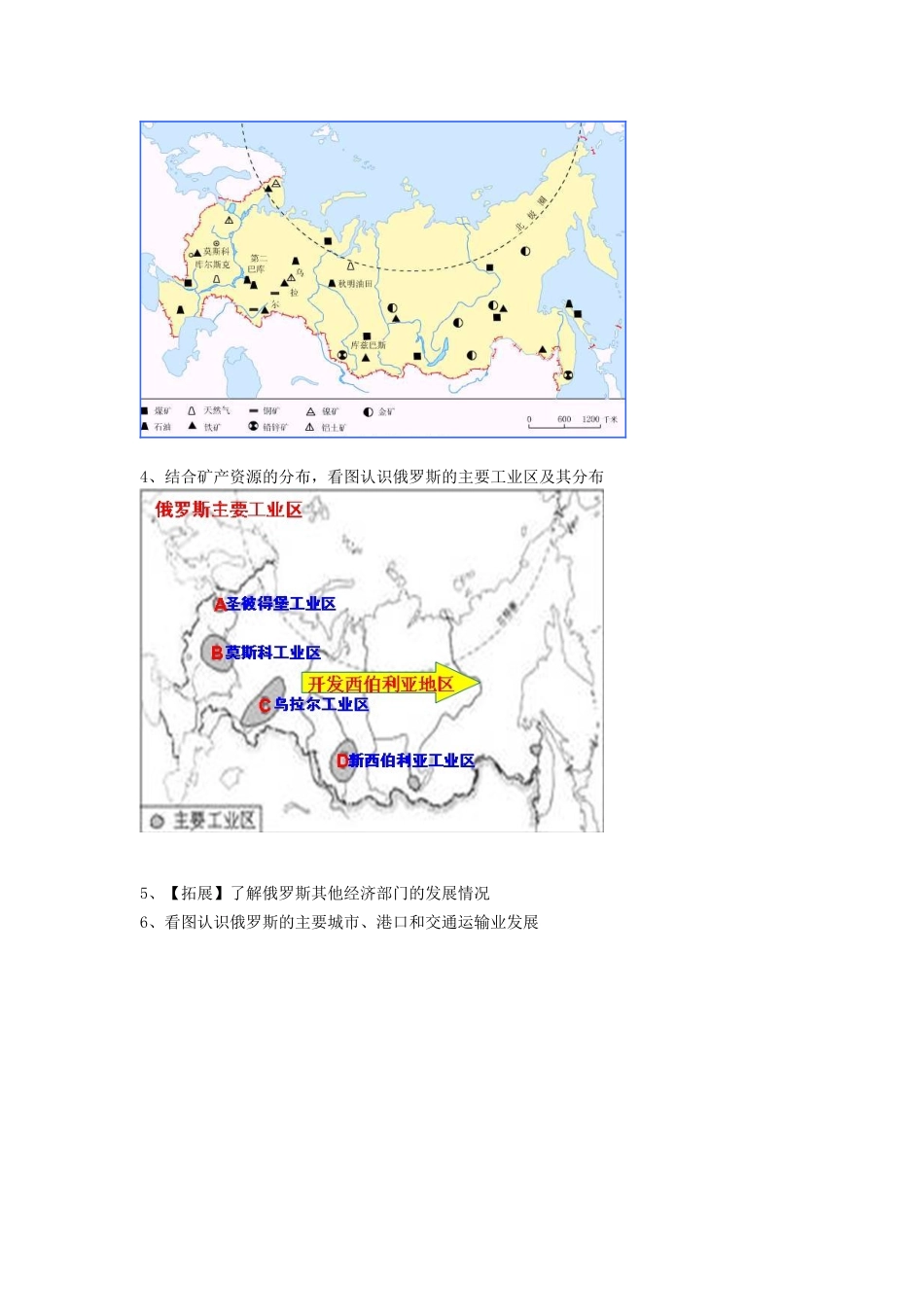 广东省汕头市龙湖实验中学七年级地理下册 3.3《俄罗斯》教案二 湘教版_第3页