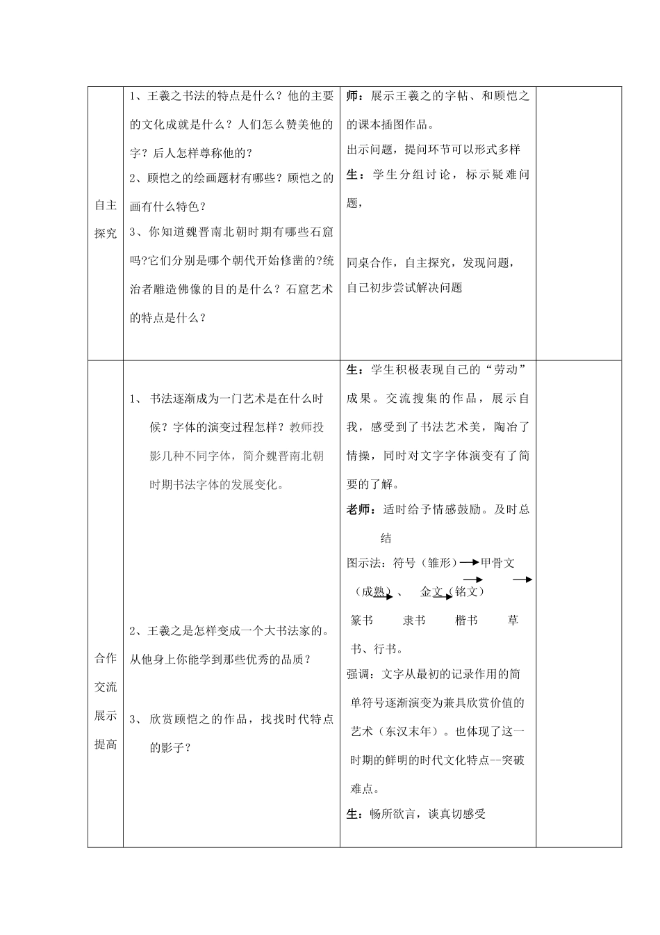 安徽省枞阳县钱桥初级中学七年级历史上册 第四单元 第22课 承上启下的南北朝文化（二）配套教案 （新版）新人教版_第2页