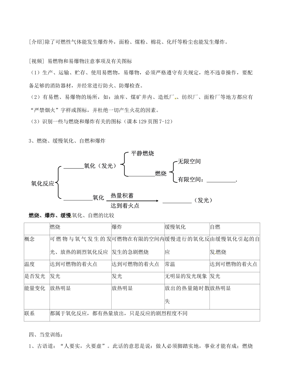 广东省汕头市龙湖实验中学九年级化学上册 第七单元 燃料及其利用 课题1 燃烧和灭火教案（2） 新人教版_第2页