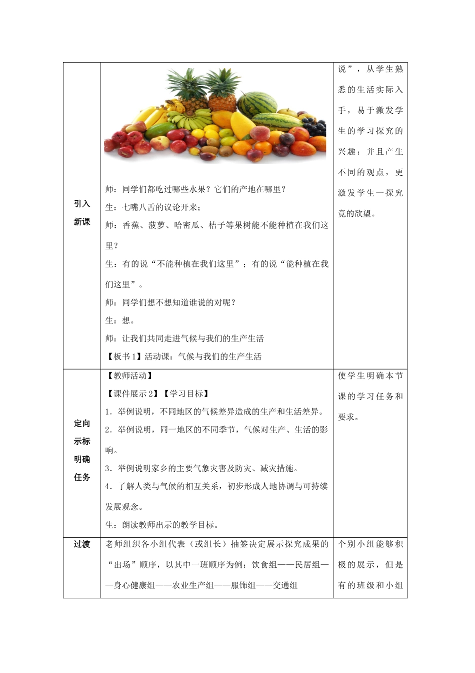 （水滴系列）七年级地理上册 第四章 天气和气候 活动课 气候与我们的生产生活教案 （新版）商务星球版-（新版）商务星球版初中七年级上册地理教案_第2页