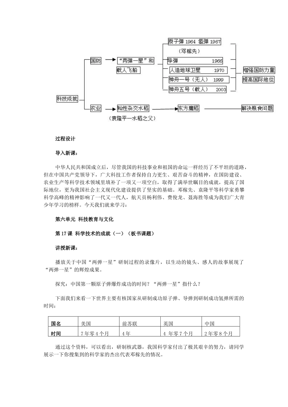 八年级历史下册 第六单元第17课科学技术成就（一）教案1 人教新课标版_第3页