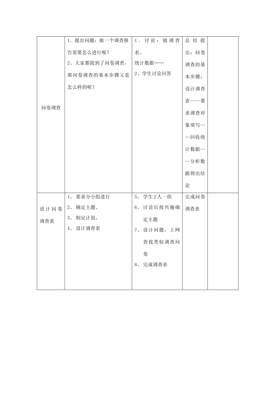 八年级信息技术下册 第22课 综合实践-调查报告教案_第3页