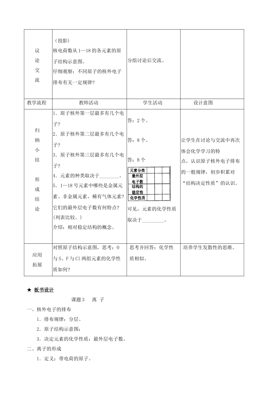 江苏省启东市初中化学 4.3 离子教案_第3页