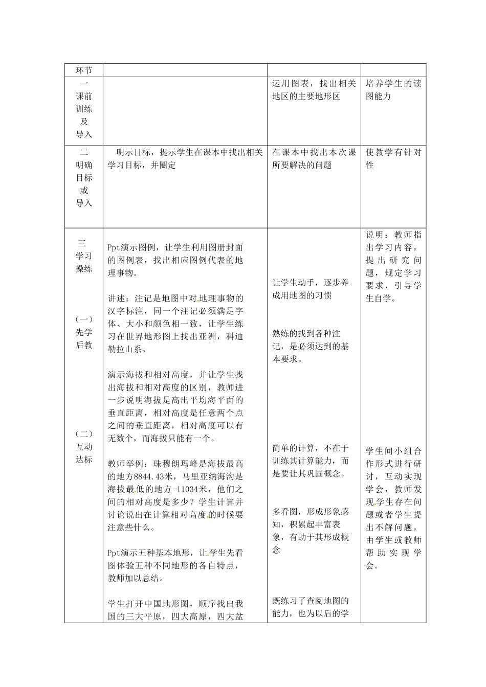北京市豆各庄中学七年级地理上册 地图和地形教案 新人教版_第2页
