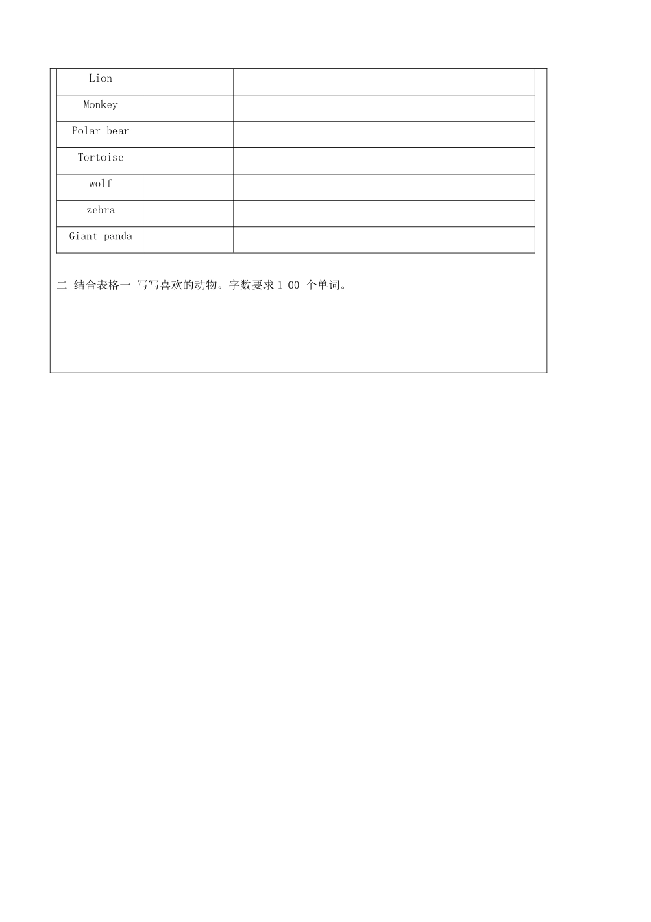 八年级英语上册 Unit 4 Wild animals Vocabulary精品学案（无答案） 牛津译林版_第3页