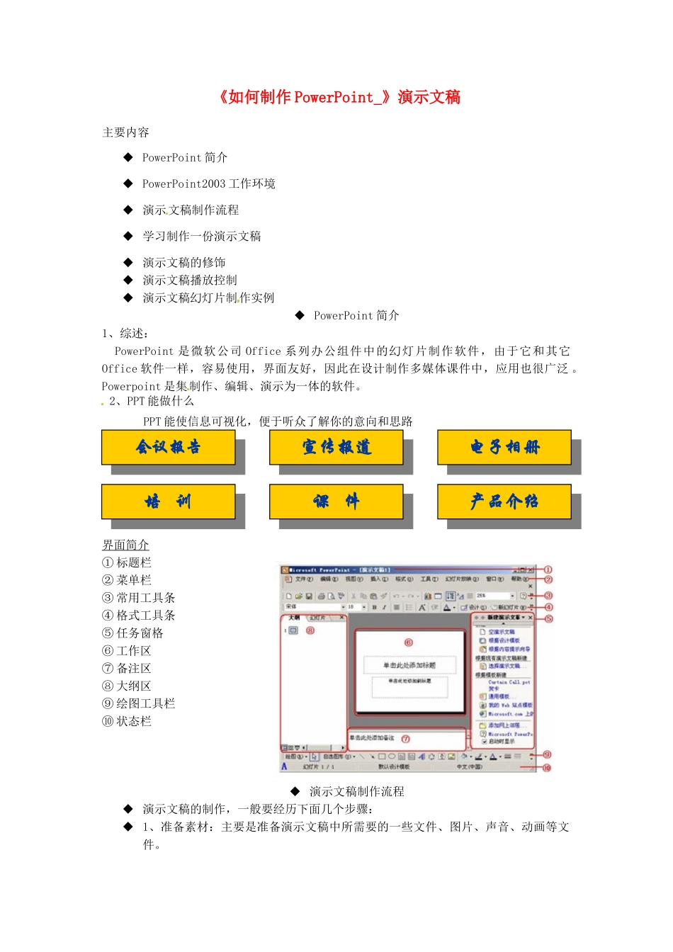河北省秦皇岛市抚宁县驻操营学区初级中学初中信息技术《如何制作PowerPoint》演示文稿_第1页