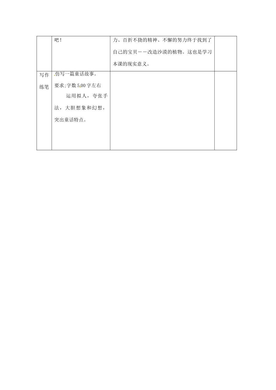 河北省保定市望都县第三中学七年级语文下册《第9课 骆驼寻宝记》导学案 语文版_第3页