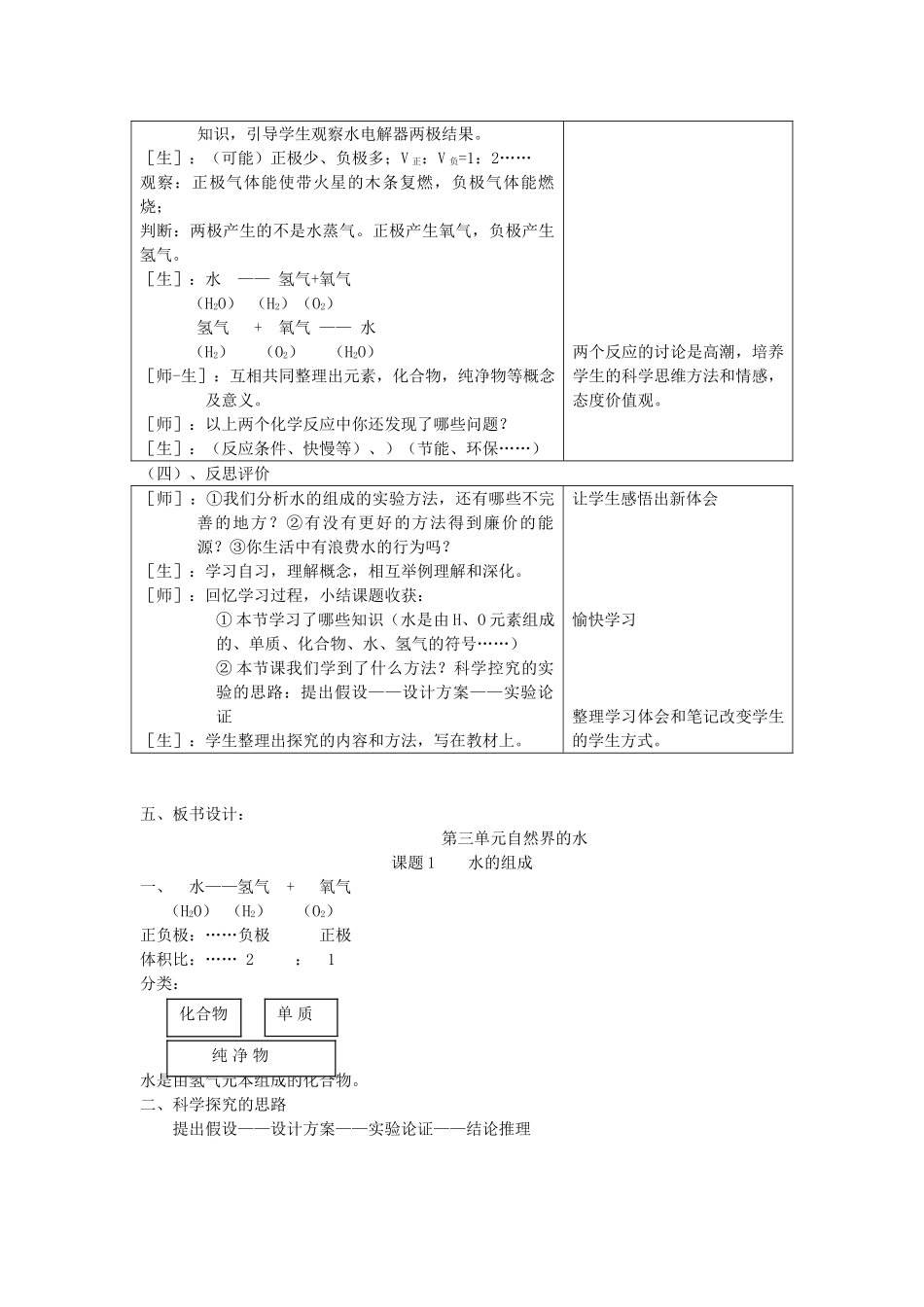 广东省襄阳四十七中九年级化学 第三单元《自然界的水》教案_第2页