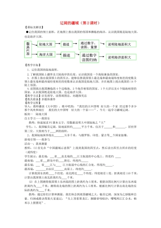 八年级地理上册 1.1 辽阔的疆域（第2课时）教案 （新版）商务星球版