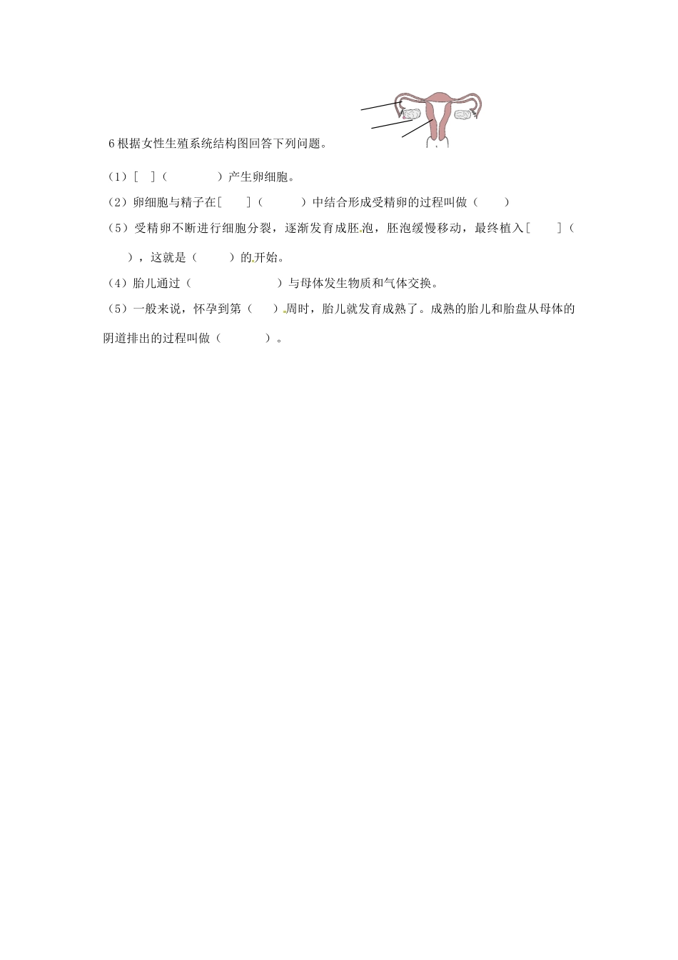 湖南省茶陵县世纪星实验学校七年级生物《人的生殖》学案 人教新课标版_第3页