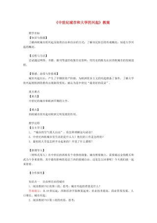 大学的兴起教案 新人教版-新人教版初中九年级上册历史教案