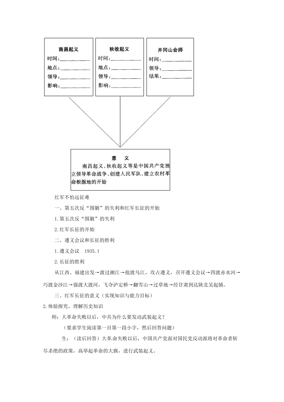 八年级历史上册 3.15《星星之火，可以燎原》教案 北师大版_第3页