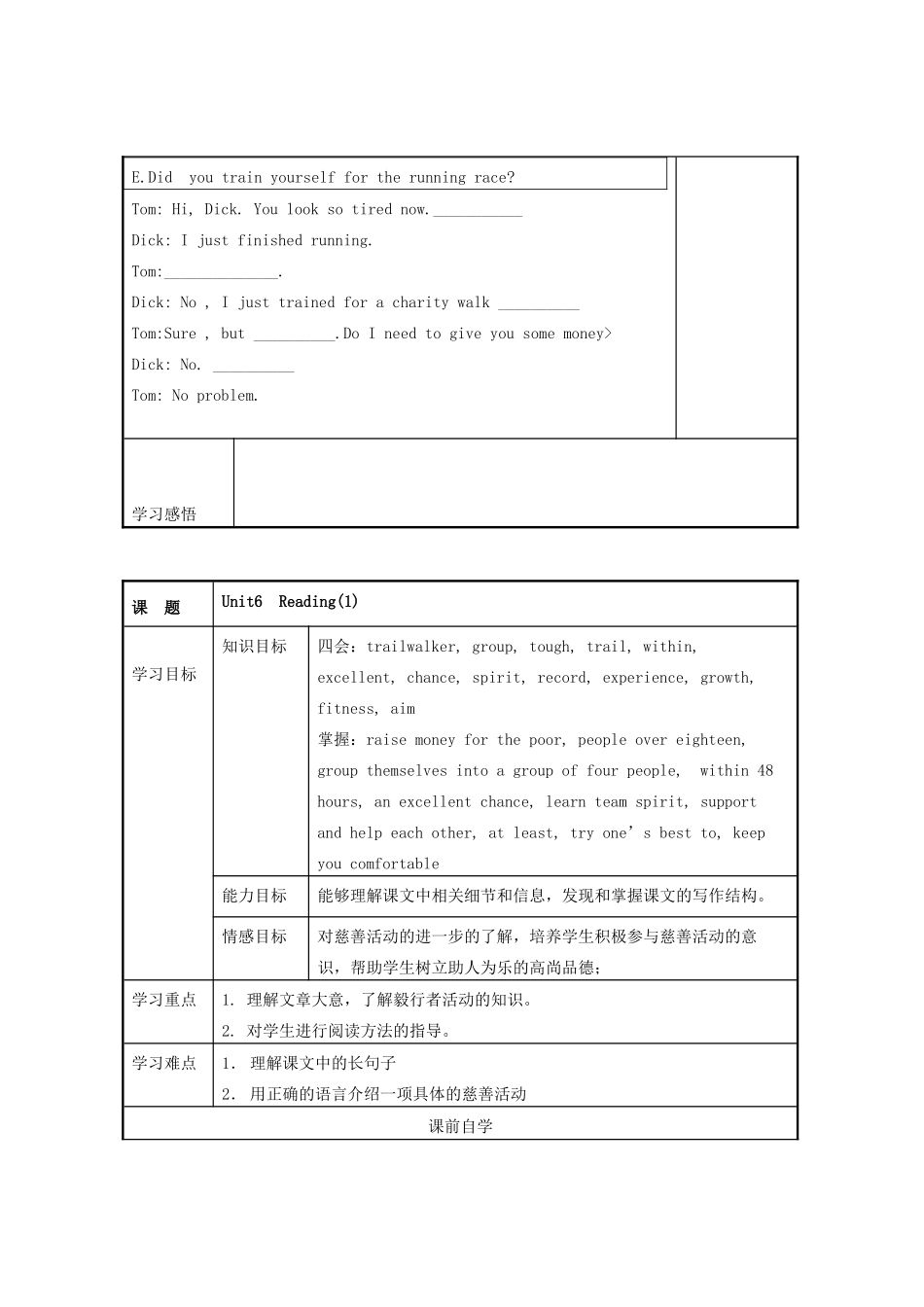 八年级英语下册 Unit6精品教学案（共10课时） 牛津译林版_第3页