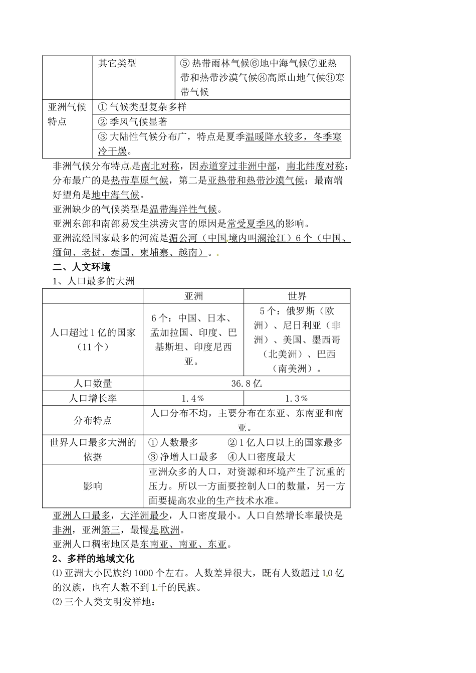 江苏省涟水县第四中学七年级地理下册 第六章《我们生活的大洲——亚洲》教案 新人教版_第2页