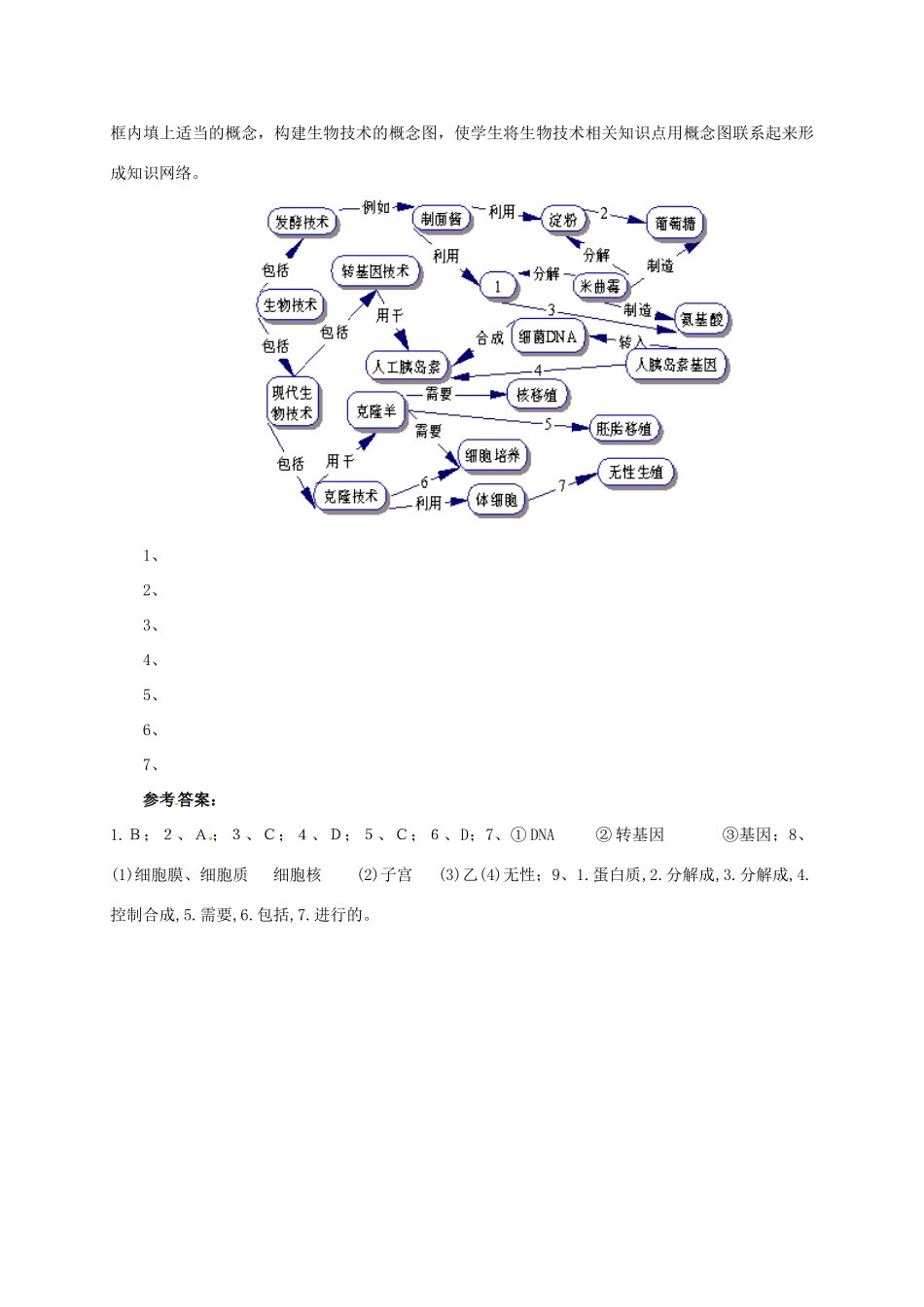 八年级生物下册 9.25 生物技术学案 北师大版-北师大版初中八年级下册生物学案_第3页