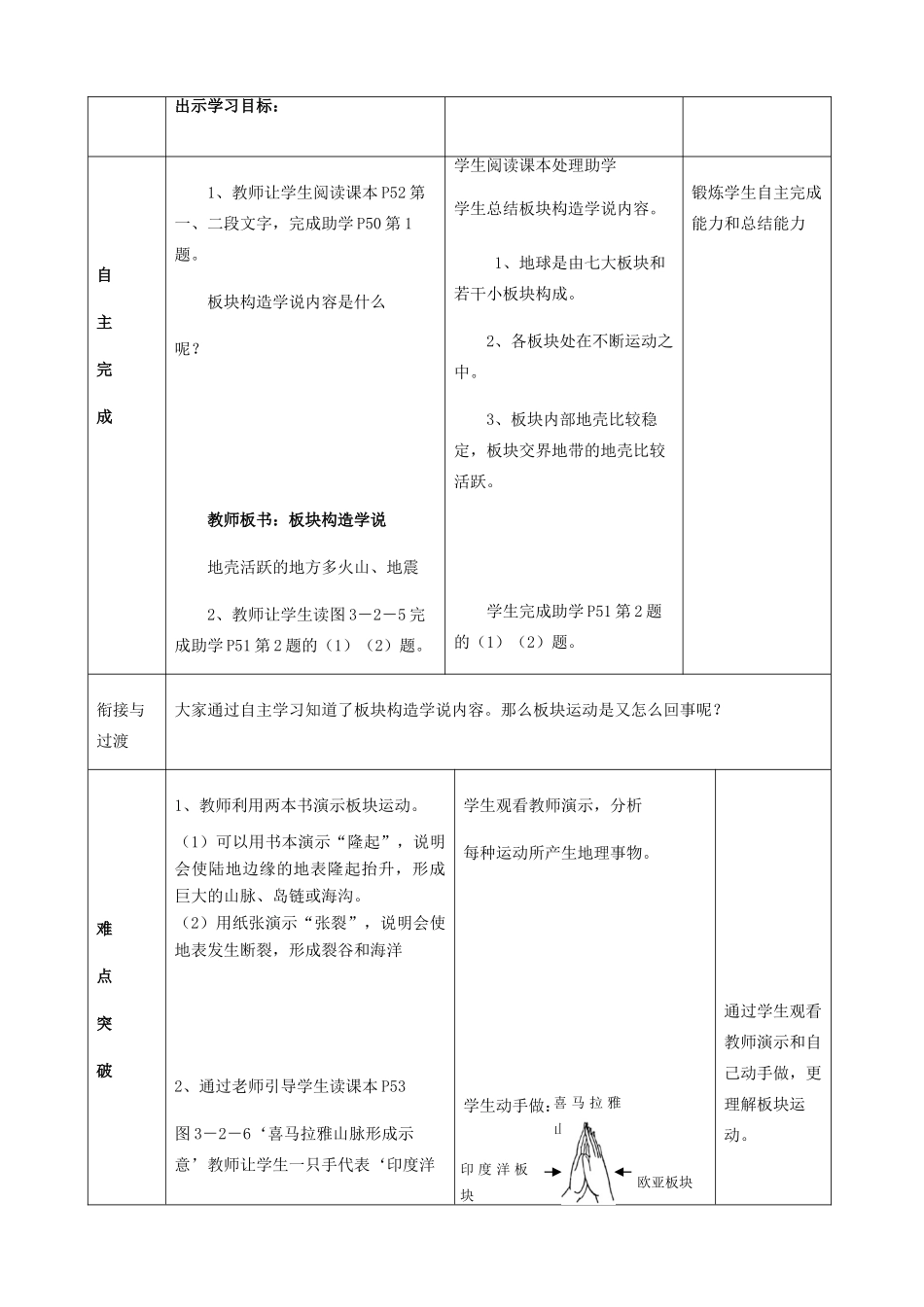 （水滴系列）七年级地理上册 第三章 第二节 海陆变迁（第2课时）教案 （新版）商务星球版-（新版）商务星球版初中七年级上册地理教案_第2页