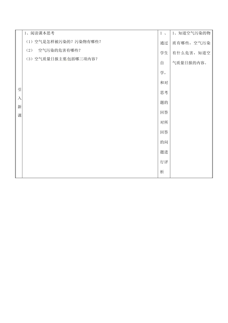 湖南省益阳市资阳区迎丰桥镇九年级化学上册 第2章 空气、物质的构成 2.1 空气的成分（第3课时）教案 （新版）粤教版-（新版）粤教版初中九年级上册化学教案_第3页