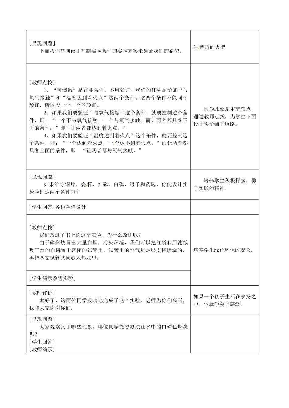 河南省安阳市第十四中学九年级化学上册 第七单元 课题1 燃烧与灭火教案 （新版）新人教版_第2页