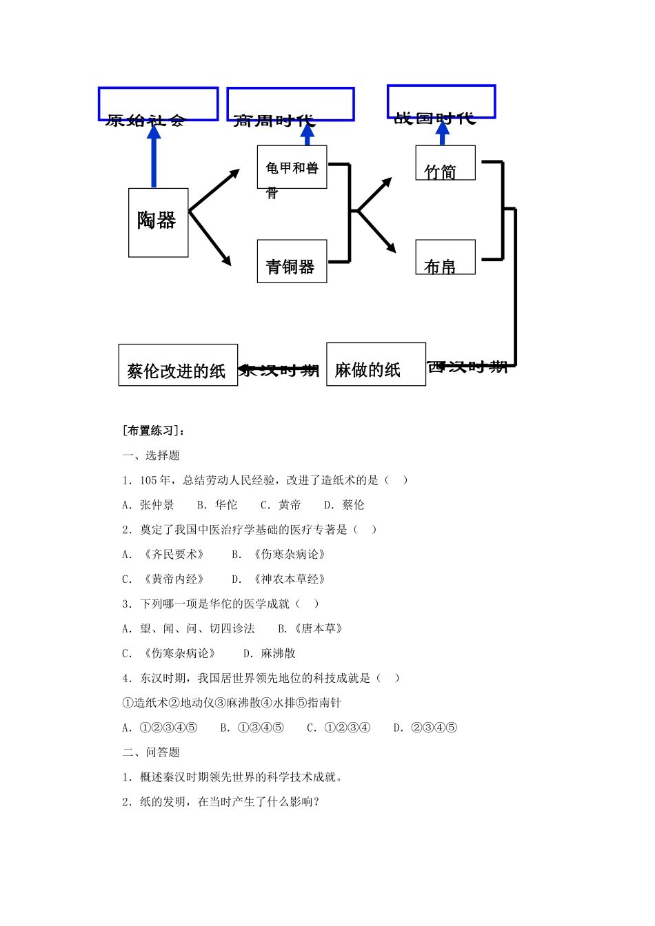 安徽省枞阳县钱桥初级中学七年级历史上册 第三单元 第16课 昌盛的秦汉文化（一）配套教案1 （新版）新人教版_第3页