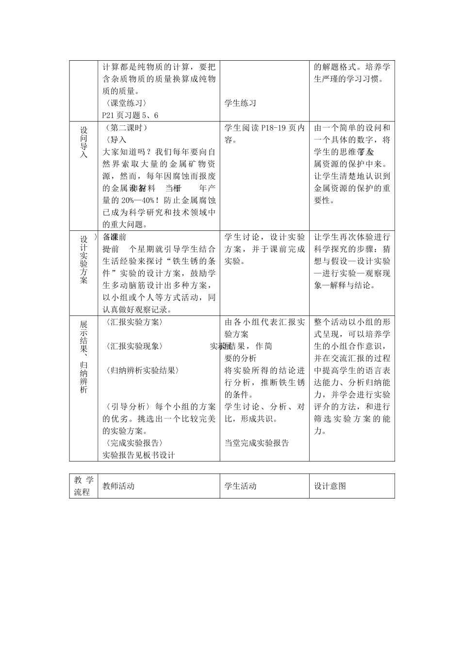 春九年级化学下册 第8单元 金属和金属材料 课题3 金属资源的利用和保护教案 （新版）新人教版-（新版）新人教版初中九年级下册化学教案_第3页