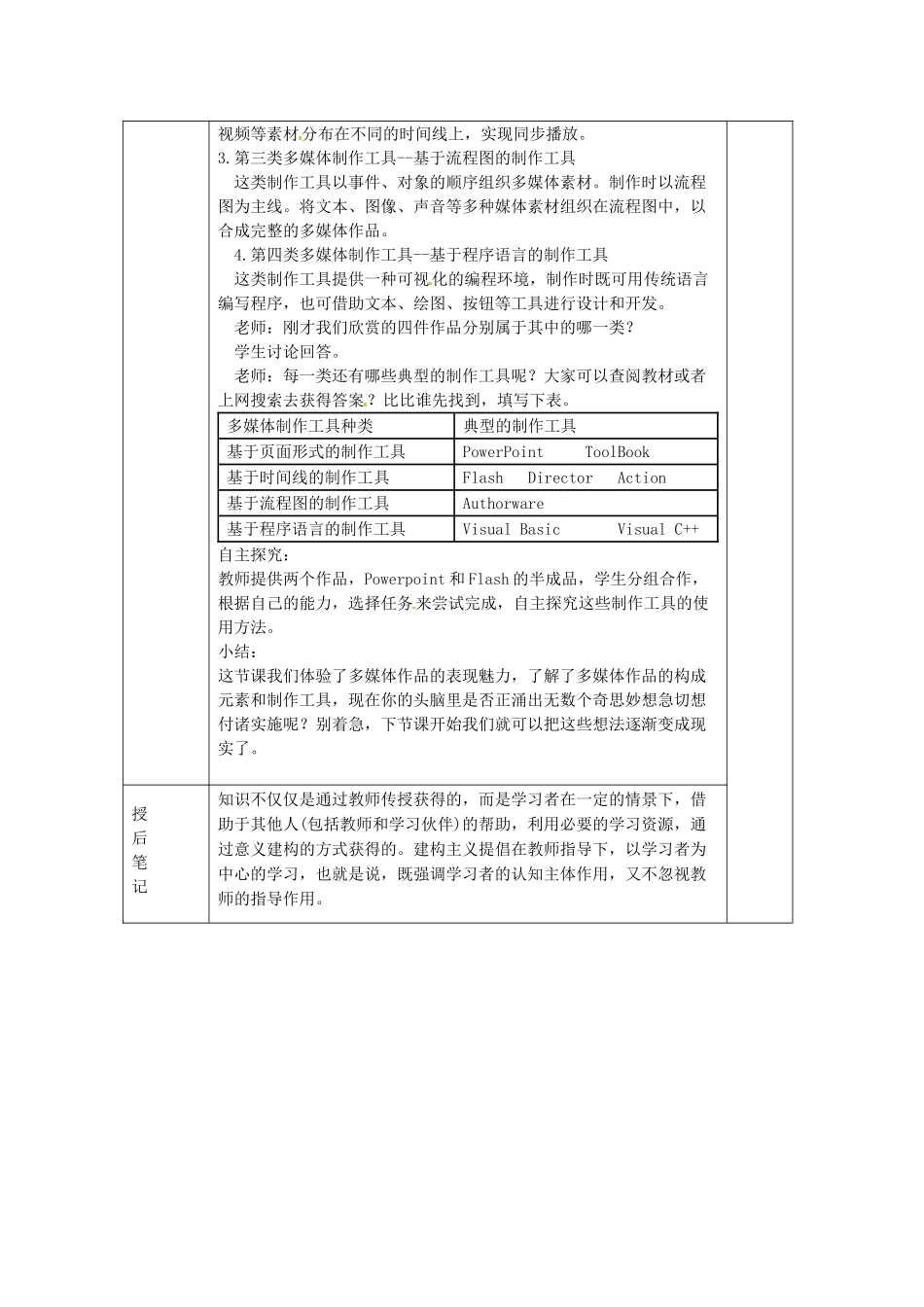 江苏省南通市川港中学七年级信息技术《精彩的多媒体世界》教案_第3页