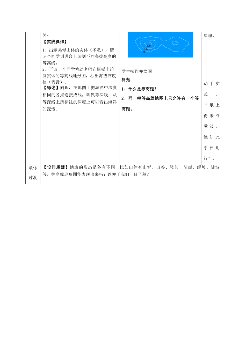 （水滴系列）七年级地理上册 第二章 第二节 地形图的判读教案 （新版）商务星球版-（新版）商务星球版初中七年级上册地理教案_第3页