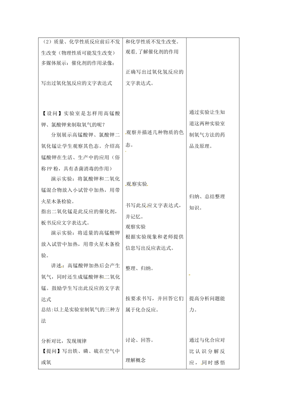 江苏省南京市长城中学九年级化学上册 2.3 我们周围的空气教案（第1课时） 新人教版_第3页
