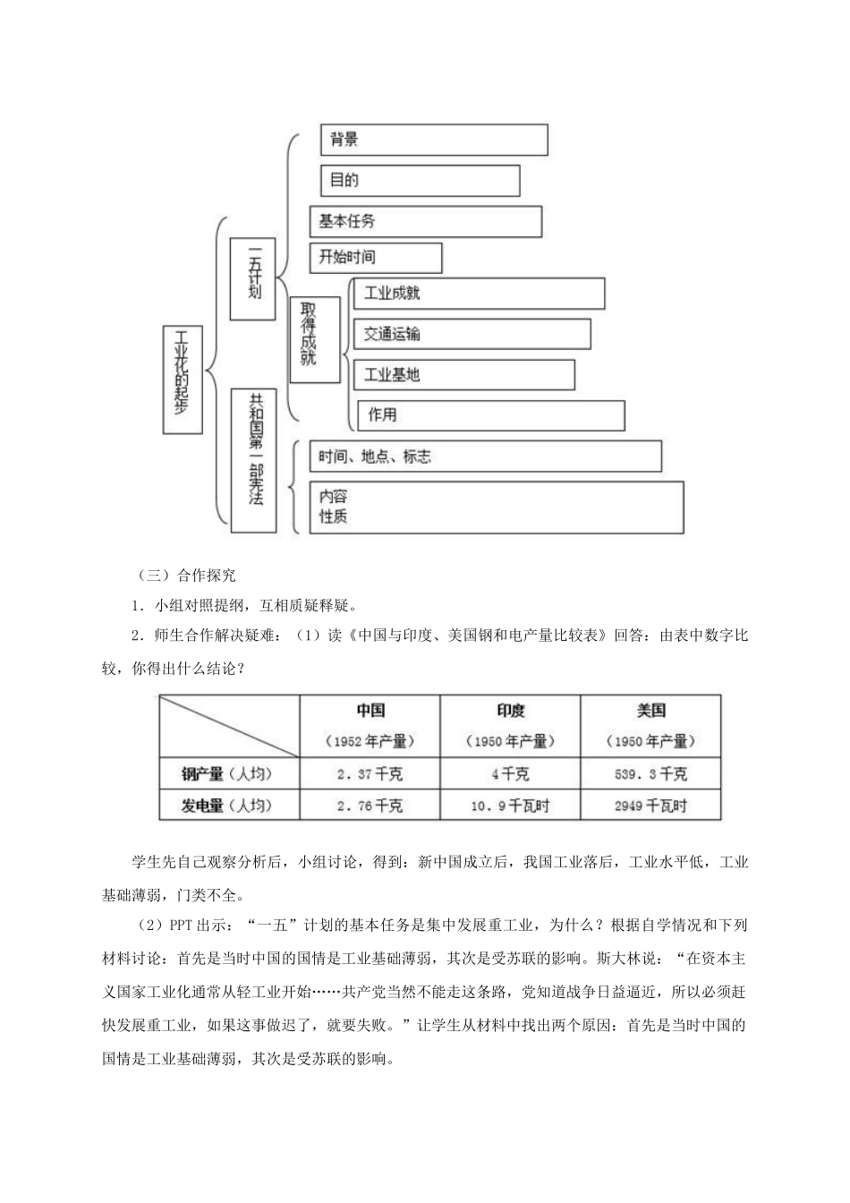 八年级历史下册 第4课《工业化的起步》教学设计 新人教版-新人教版初中八年级下册历史教案_第2页