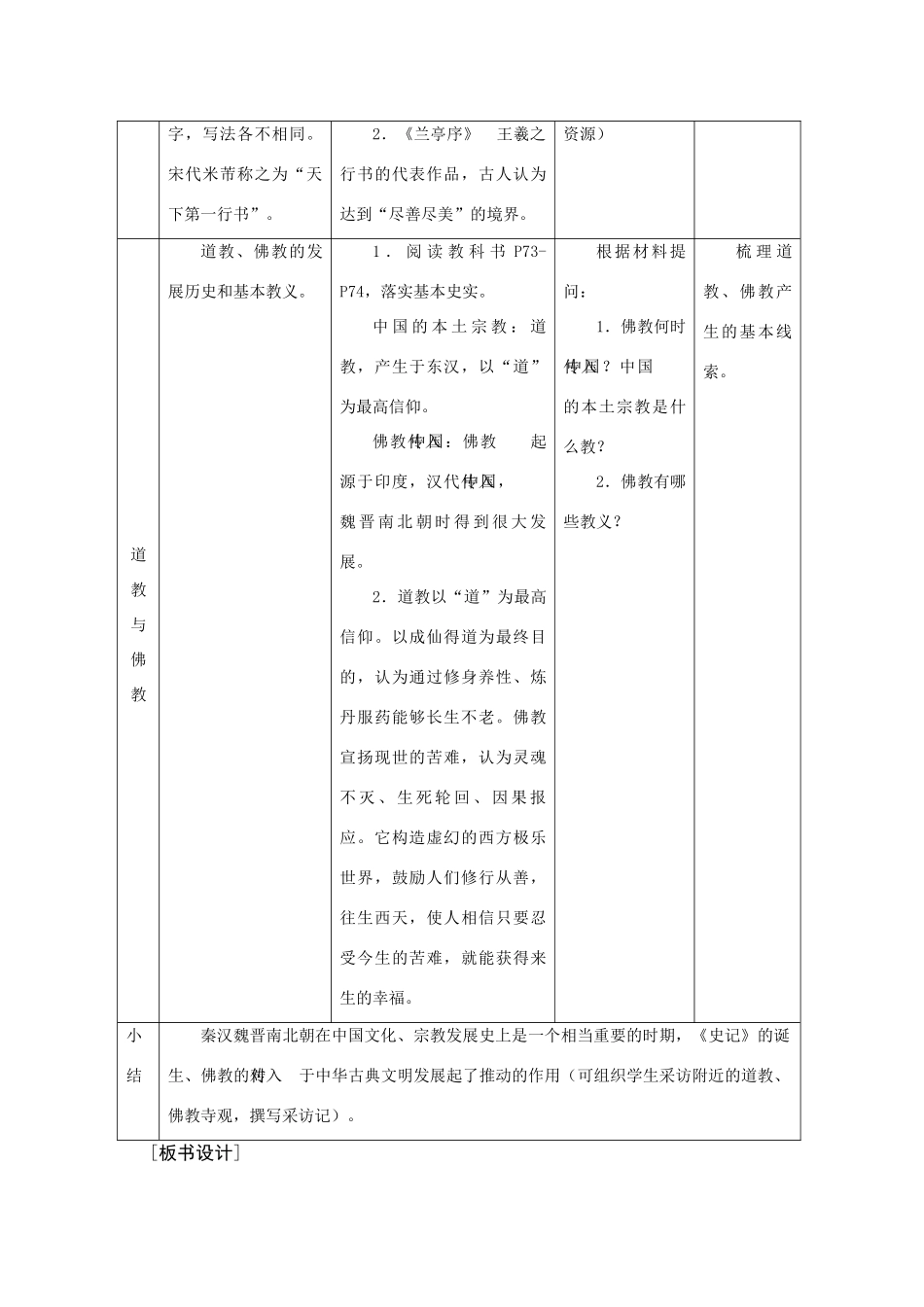 华师大版七年级历史上册第12课  文化与宗教_第3页