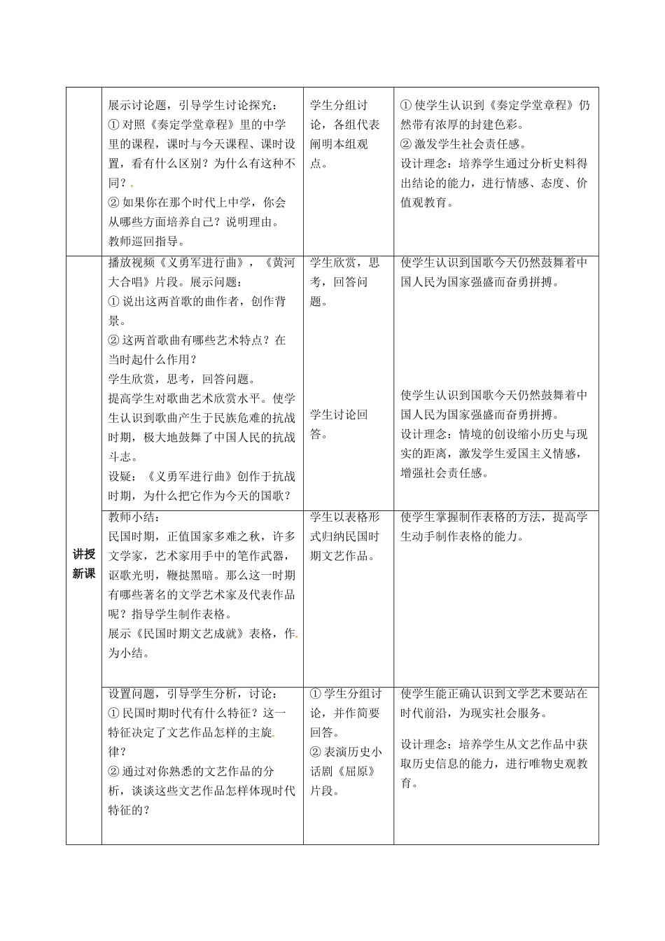 安徽省枞阳县钱桥初级中学八年级历史上册 第七单元第22课 科学技术与思想文化配套教案 新人教版_第3页