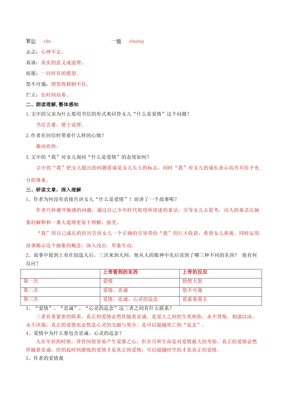 北大绿卡九年级语文上册 8《致女儿的信》导学案 （新版）新人教版-（新版）新人教版初中九年级上册语文学案_第2页