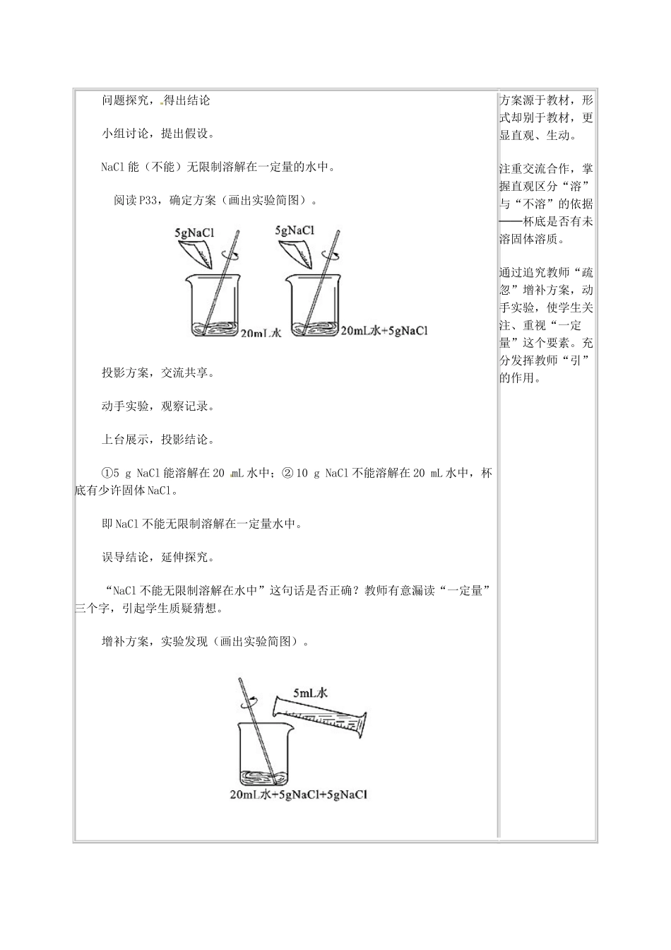 河北省工程大学附属中学九年级化学下册《溶解度》教案（1） 人教新课标版_第2页