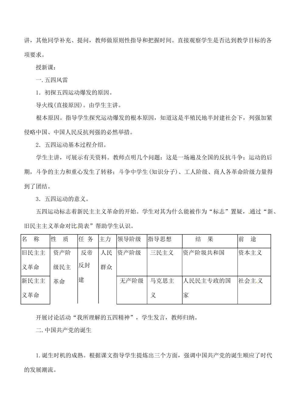 江苏省靖江市新港城初级中学八年级历史上册 第13课 伟大的开端教案 北师大版_第2页