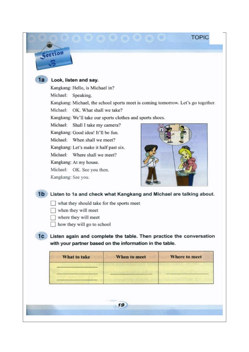 八年级英语上册 Unit 1 Playing Sports Topic 3 The school sports meet is coming Section B辅学导学案（无答案）（新版）仁爱版-（新版）仁爱版初中八年级上册英语学案_第3页