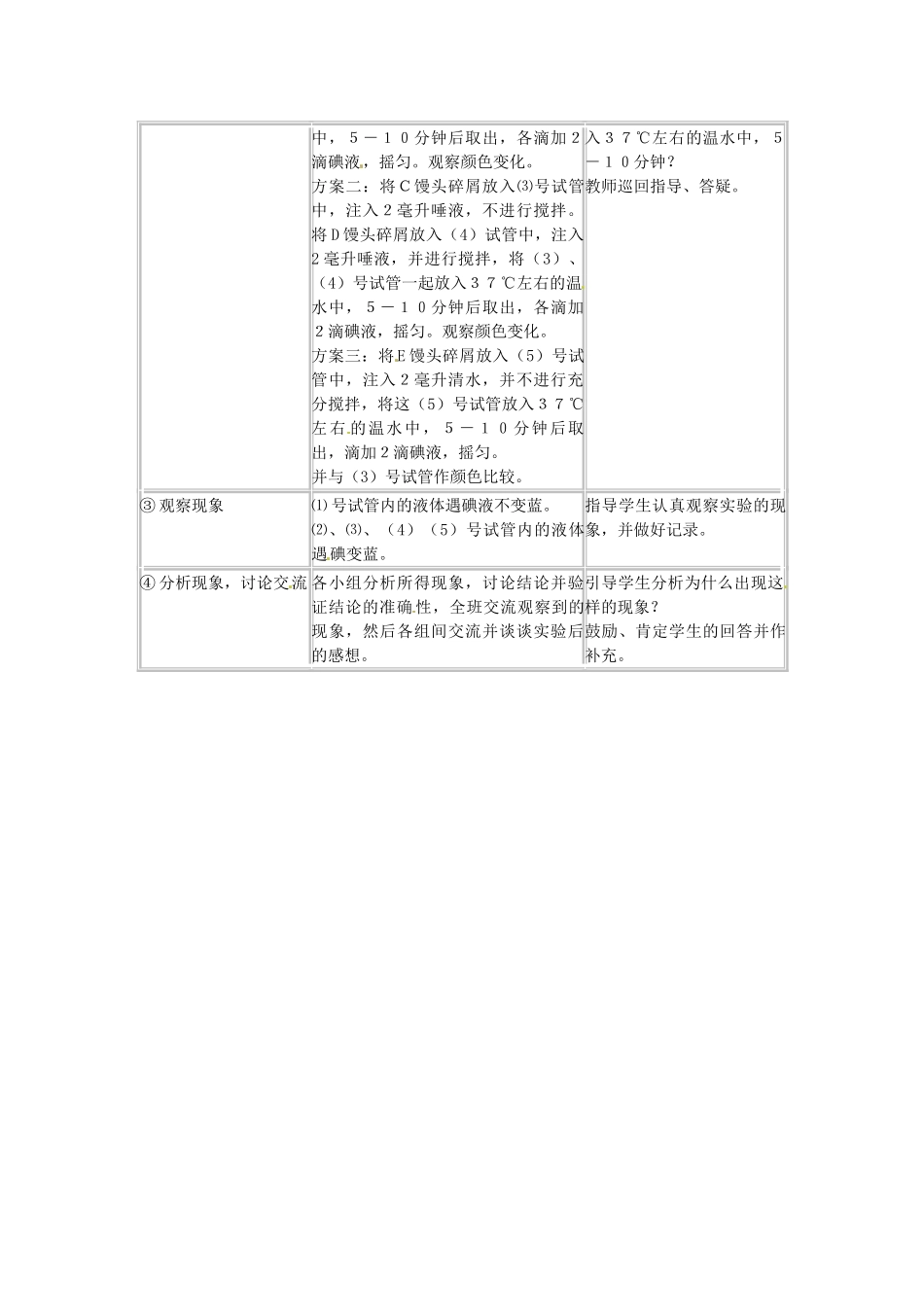 湖南省安仁县宜溪学校七年级生物上册《馒头在口腔中的变化》教学案 新人教版_第2页