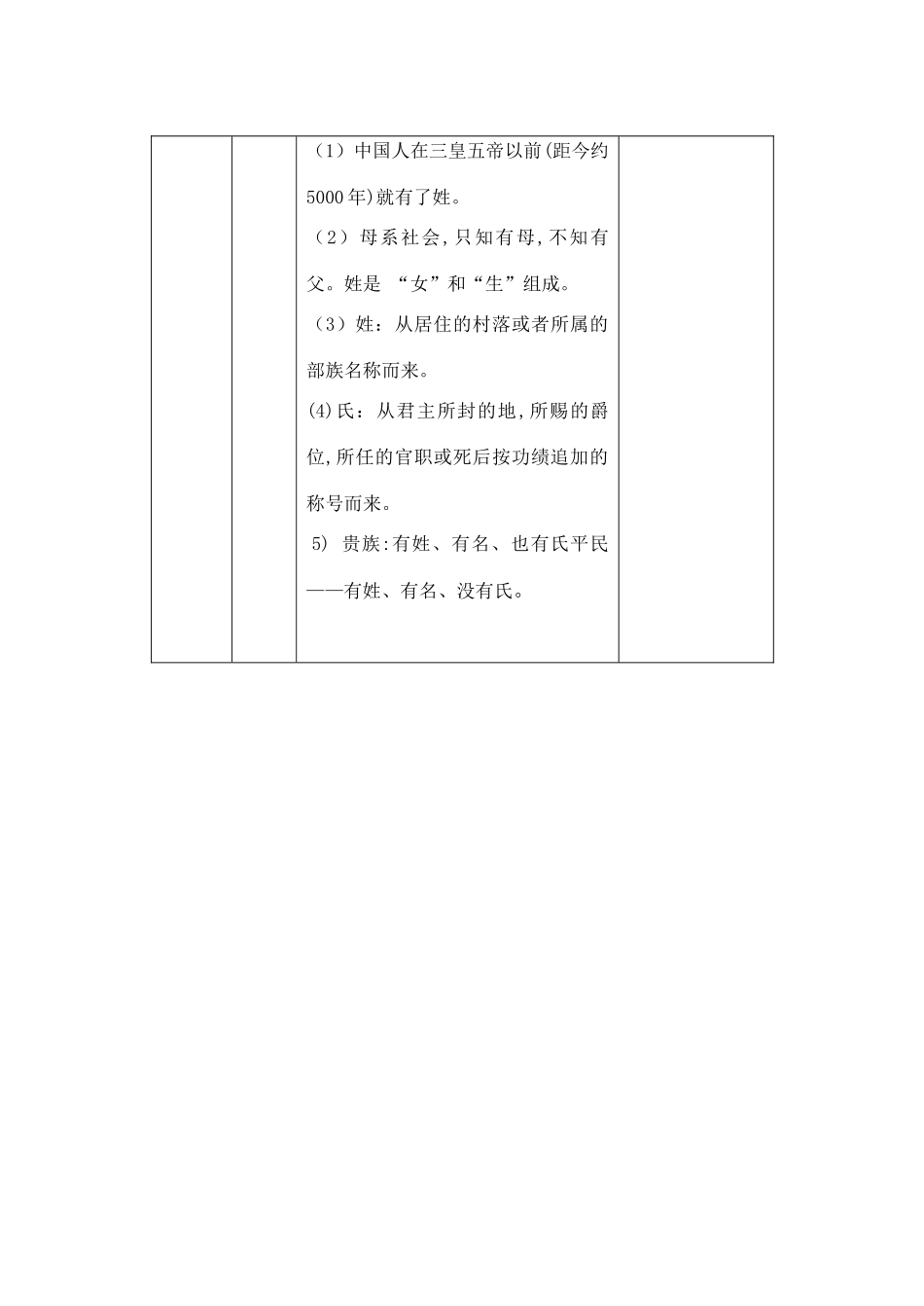 八年级历史中华姓氏的由来 教案_第2页