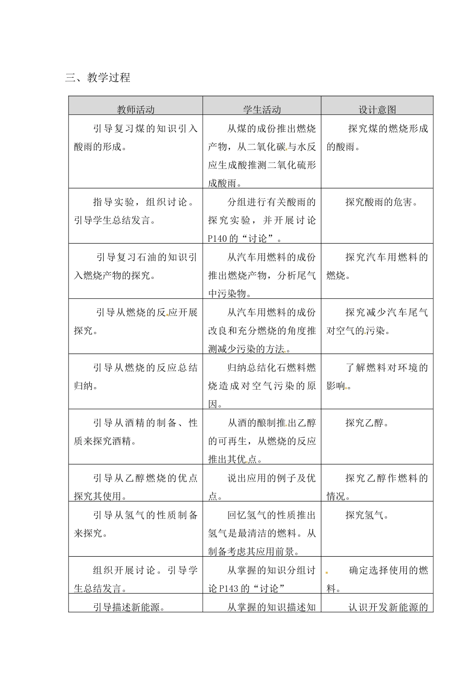 江苏省大丰市万盈二中九年级化学《使用燃料对环境的影响》教案 人教新课标版_第2页