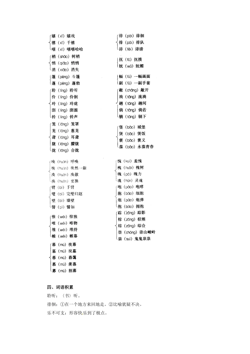 （秋季版）七年级语文上册 第四单元 第15课《巨人和孩子》学案 语文版-语文版初中七年级上册语文学案_第2页