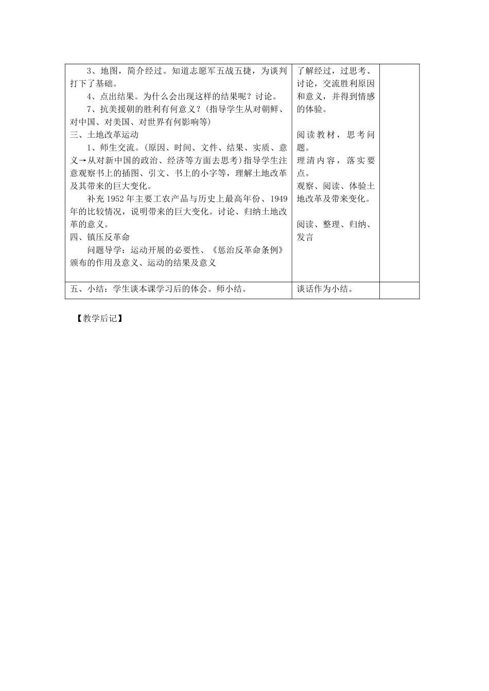 八年级历史下册 第一学习主题 中华人民共和国的成立和巩固 第2课 新中国政权的巩固教案1 川教版-川教版初中八年级下册历史教案_第2页
